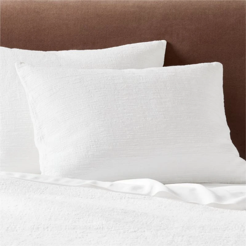 Coopa Cotton Boucle White Standard Pillow Shams Set Of 2 3 Coopa Cotton Boucle White Standard Pillow Shams Set Of 2