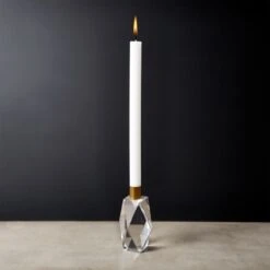 Cosette Crystal Taper Candle Holder Small -Home Store Cosette5inCrystalTprHldrROS19