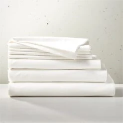 Organic Cotton Sateen 520-Thread-Count Ivory Full/Queen Bedding Set