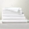 Organic Cotton Sateen 520-Thread-Count White Full/Queen Bedding Set -Home Store CottonSateenBundleWhiteFQSHF21