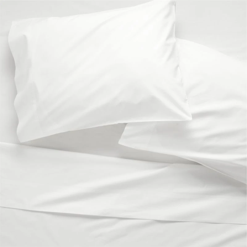 Organic Cotton Percale 400 Thread Count White Sheet Sets 3 Organic Cotton Percale 400 Thread Count White Sheet Sets