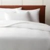 Organic Cotton Percale 400 Thread Count White Duvet Cover And Shams -Home Store CttnPrcl400TCWhtFQDuvetSHF21