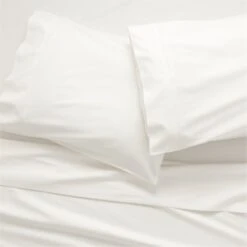 Organic Cotton Sateen 520 Thread Count Ivory Sheet Sets