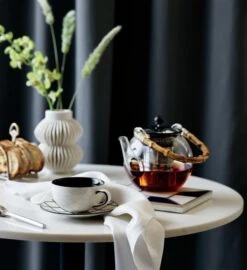 Celia White Porcelain Vase -Home Store DashCupAndSaucerBoltWhiteJL19