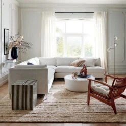 Shorn Camel Brown Sheepskin Fur Throw Pillow With Down-Alternative Insert 18" -Home Store Decker3PieceSnowSectionalFB21 1x1