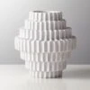 Dial Textured White Vase 2 Dial Textured White Vase -Home Store DialShinyWhiteVaseSHF20