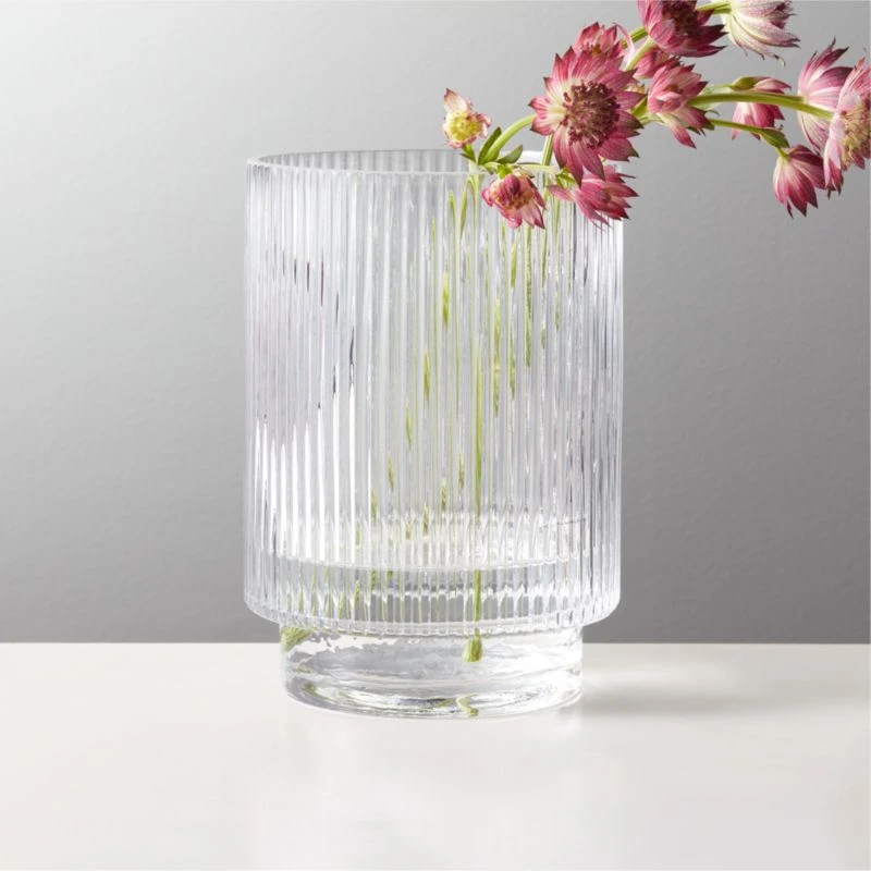 Dina Fluted Glass Vase 4 Dina Fluted Glass Vase - Image 2