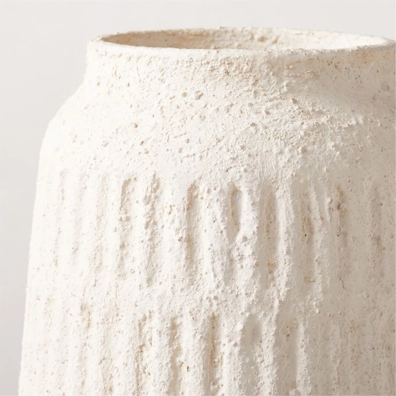 Domitia Textured Ivory White Vase Tall 5 Domitia Textured Ivory White Vase Tall - Image 3