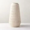 Domitia Textured Ivory White Vase Tall