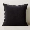 Doux Black Velvet Throw Pillow With Down-Alternative Insert 23'' 2 Doux Black Velvet Throw Pillow With Down-Alternative Insert 23'' -Home Store DouxBlackPillow23inSHS23