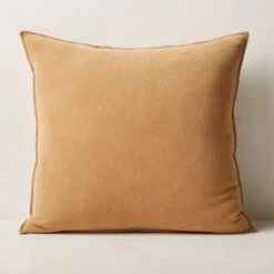 Doux Camel Brown Throw Pillow With Down-Alternative Insert 23''