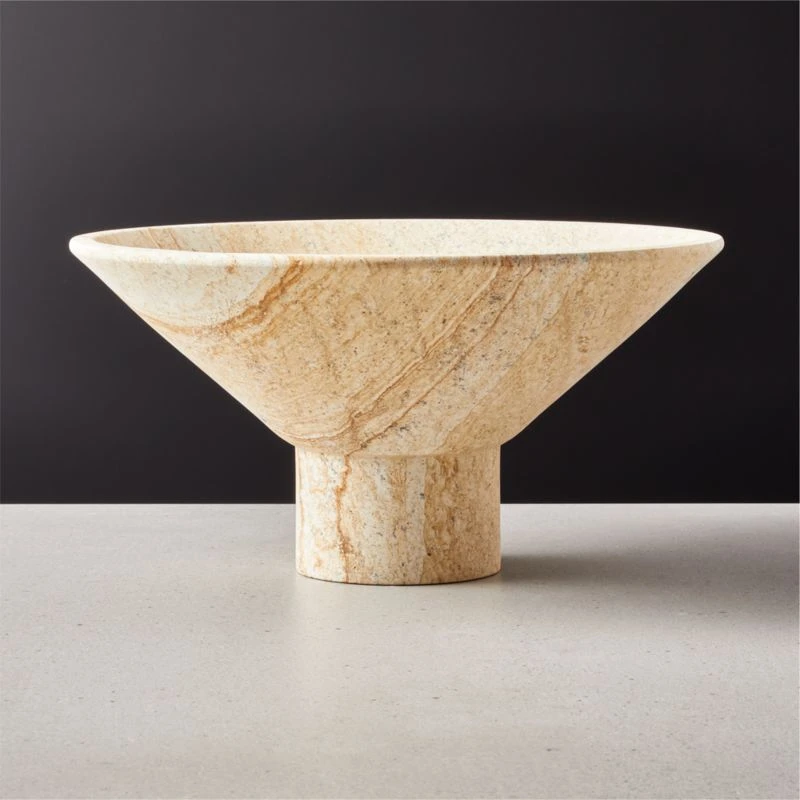 Dune Footed Sandstone Bowl 2 Dune Footed Sandstone Bowl