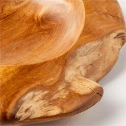 Emmett Natural Teak Decorative Bowl Small 8 Emmett Natural Teak Decorative Bowl Small -Home Store EmmettTeakBowlAVSHF22