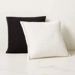 Evora Black Throw Pillow 23" 7 Evora Black Throw Pillow 23" -Home Store EvoraPillowGroupFHS23