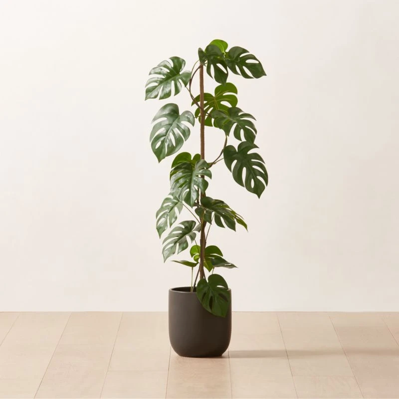 Faux Potted Monstera Deliciosa 40" 3 Faux Potted Monstera Deliciosa 40"