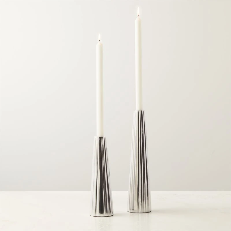 Filla Polished Cast Aluminum Taper Candle Holder Small 4 Filla Polished Cast Aluminum Taper Candle Holder Small - Image 2