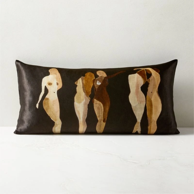 Five Muses Throw Pillow With Down-Alternative Insert 23"x11" 3 Five Muses Throw Pillow With Down-Alternative Insert 23"x11"