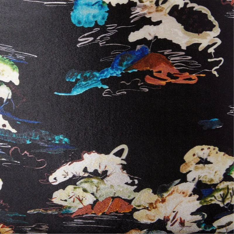 Floating Floral Silk Throw Pillow With Down Alternative Insert 23'' 5 Floating Floral Silk Throw Pillow With Down Alternative Insert 23'' - Image 3