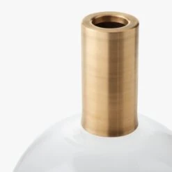 Florence Round Glass Vase 11 Florence Round Glass Vase -Home Store FlorenceBrassNGlassVaseAVF18