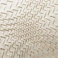 Flow White Leather Throw Pillow With Down-Alternative Insert 18" 7 Flow White Leather Throw Pillow With Down-Alternative Insert 18" -Home Store FlowLthrOatPillow18X18inAVSSF22