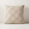 Flow White Leather Throw Pillow With Down-Alternative Insert 18" 2 Flow White Leather Throw Pillow With Down-Alternative Insert 18" -Home Store FlowLthrOatPillow18X18inSHF22