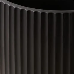 Fold Black Cement Indoor Planter With Tray Large 9 Fold Black Cement Indoor Planter With Tray Large -Home Store FoldBlkLrgCmntPlntrWTrayAV2SHS22