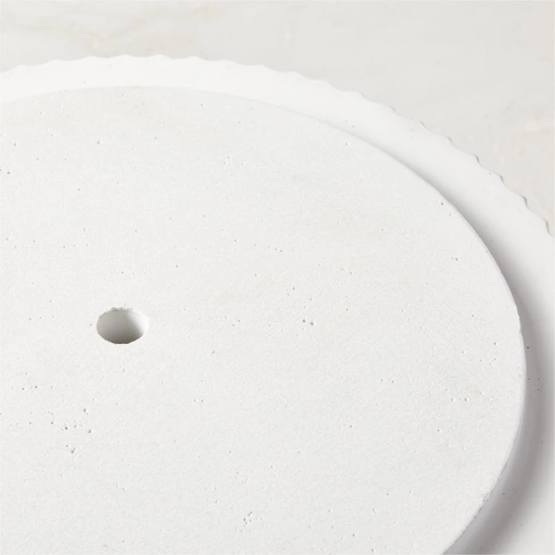 Fold White Cement Indoor Planter With Tray XL 7 Fold White Cement Indoor Planter With Tray XL - Image 5