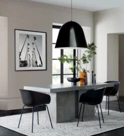 Black Ceramic Pedestal Bowl -Home Store FuzeLargeGreyTablePoppyJN20