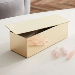 Oro Champagne Gold Decorative Storage Box