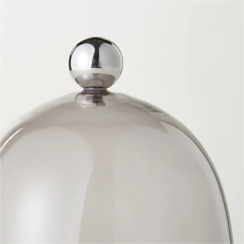 Smoked Glass Cloche With Stainless Steel Knob 5 Smoked Glass Cloche With Stainless Steel Knob - Image 3