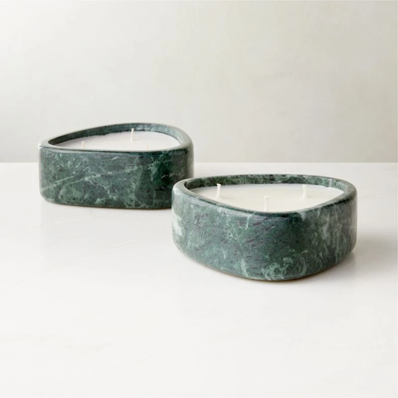 Green Marble Candle Bowl 5 Green Marble Candle Bowl - Image 3