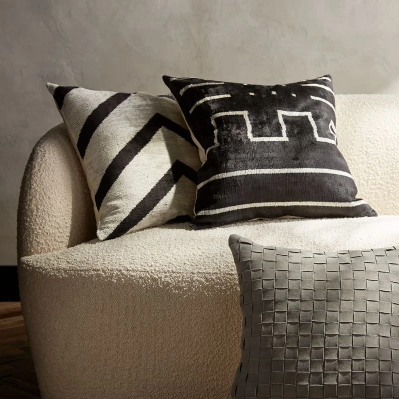 Balance Turkish Silk Throw Pillow With Feather-Down Insert 20" 4 Balance Turkish Silk Throw Pillow With Feather-Down Insert 20" - Image 2