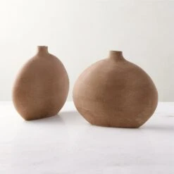 Haute Tan Ceramic Vase Short 11 Haute Tan Ceramic Vase Short -Home Store HauteTanShortVaseAV2SHS23