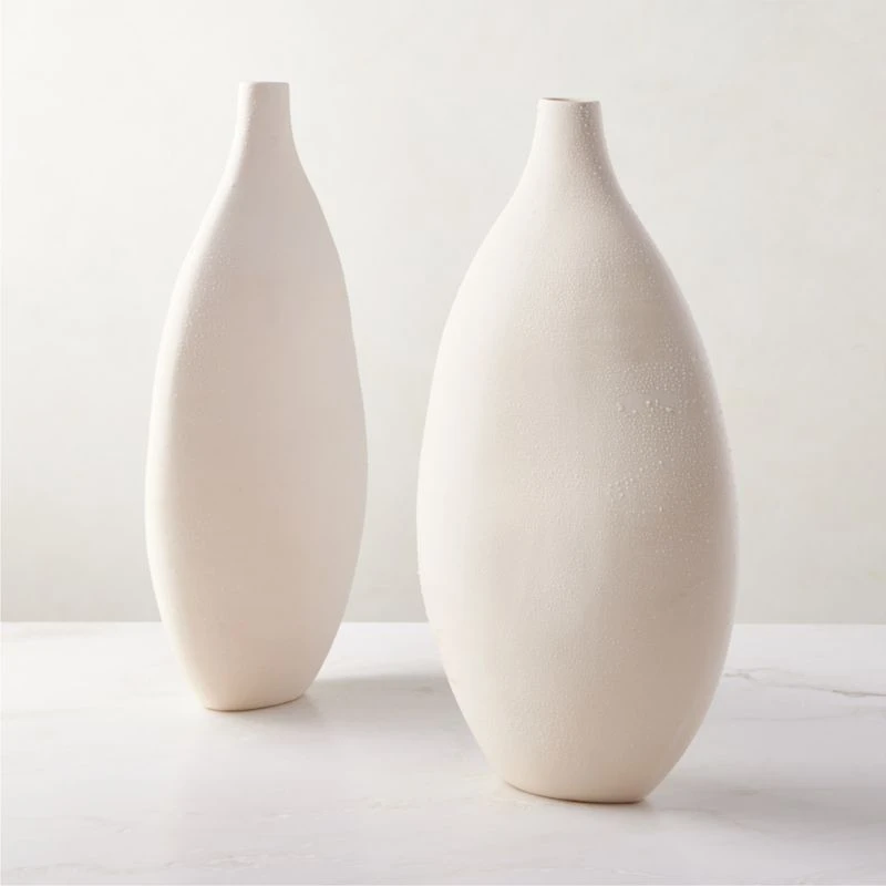 Haute Warm White Ceramic Vase Tall 6 Haute Warm White Ceramic Vase Tall - Image 4
