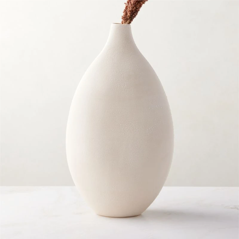 Haute Warm White Ceramic Vase Tall 4 Haute Warm White Ceramic Vase Tall - Image 2