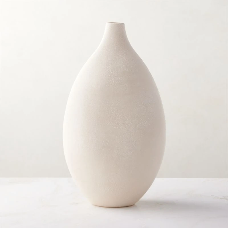 Haute Warm White Ceramic Vase Tall 3 Haute Warm White Ceramic Vase Tall