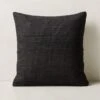 Hendrix Woven Black Leather Throw Pillow With Down-Alternative Insert 20'' 2 Hendrix Woven Black Leather Throw Pillow With Down-Alternative Insert 20'' -Home Store HendrixBlkLthPillow20inSHS23