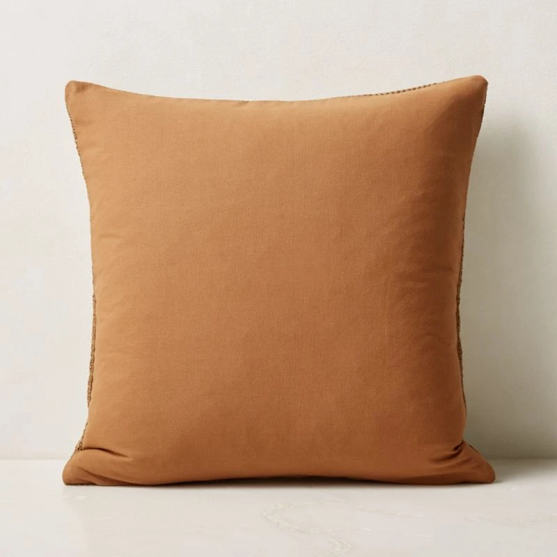 Hendrix Woven Light Brown Leather Throw Pillow With Down-Alternative Insert 20'' 4 Hendrix Woven Light Brown Leather Throw Pillow With Down-Alternative Insert 20'' - Image 2