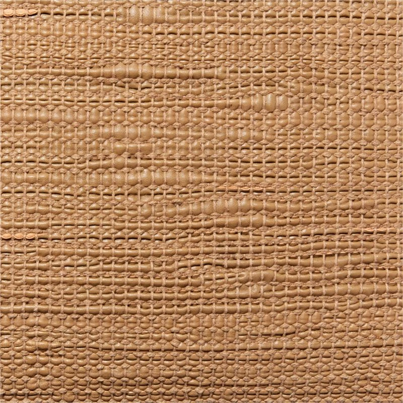 Hendrix Woven Light Brown Leather Throw Pillow With Down-Alternative Insert 20'' 5 Hendrix Woven Light Brown Leather Throw Pillow With Down-Alternative Insert 20'' - Image 3