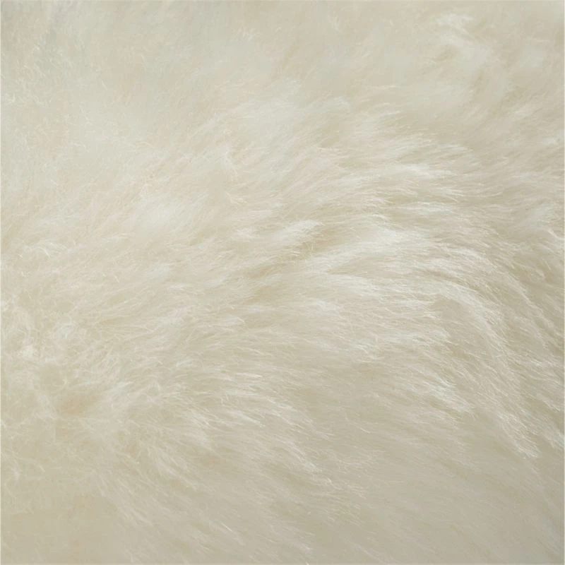Icelandic White Shorn Sheepskin Fur Throw Pillow With Down-Alternative Insert 23"x11'' 5 Icelandic White Shorn Sheepskin Fur Throw Pillow With Down-Alternative Insert 23"x11'' - Image 3