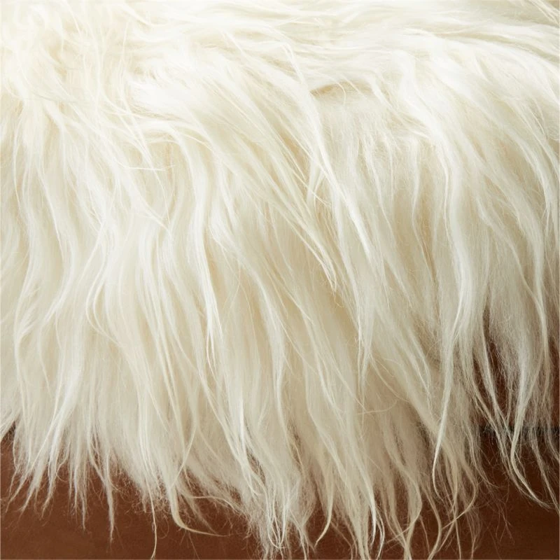Icelandic White Sheepskin Fur Throw Blanket 5 Icelandic White Sheepskin Fur Throw Blanket - Image 3