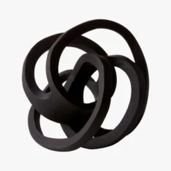Infinity Black Knot Sculpture -Home Store InfinityKnotBlackAVF17