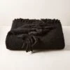 Intergrate Basket Weave Black Throw Blanket 1 Intergrate Basket Weave Black Throw Blanket -Home Store IntegrateBlackThrowSHF22