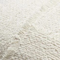 Intersect Ivory White Boucle Throw Pillow With Feather-Down Insert 20" 7 Intersect Ivory White Boucle Throw Pillow With Feather-Down Insert 20" -Home Store IntersectIvoryPllw20X20inAVSSF22