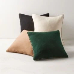 Ivy Camel Brown Cashmere Throw Pillow With Down-Alternative Insert 20" -Home Store IvyCashmerePillow20X20inGrpFHF22