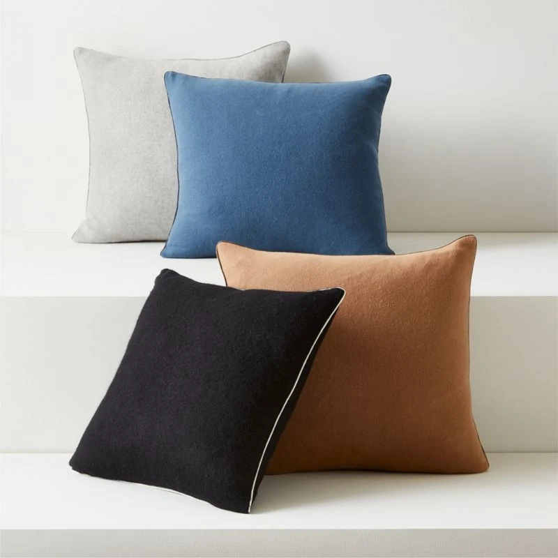 Ivy Blue Cashmere Throw Pillow With Down-Alternative Insert 20'' 5 Ivy Blue Cashmere Throw Pillow With Down-Alternative Insert 20'' - Image 3