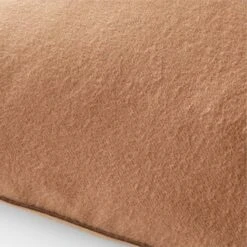 Ivy Camel Brown Cashmere Throw Pillow With Down-Alternative Insert 20" -Home Store IvyCshmCamelPillow20X20inAVSSF22