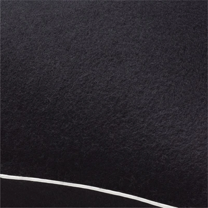 Ivy Black Cashmere Throw Pillow With Down-Alternative Insert 20" 4 Ivy Black Cashmere Throw Pillow With Down-Alternative Insert 20" - Image 2