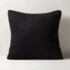 Ivy Black Cashmere Throw Pillow With Down-Alternative Insert 20" 2 Ivy Black Cashmere Throw Pillow With Down-Alternative Insert 20" -Home Store IvyCshmrBlkPillow20x20SHS22