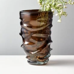 Jacqueline Brown Handblown Glass Vase 13 Jacqueline Brown Handblown Glass Vase -Home Store JacquelineChcltBrnGlsVaseROF21